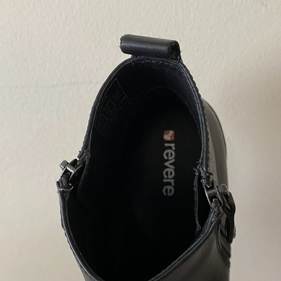 Revere Toronto Black Leather Ankle Zip Boot Shoe Women’s Size 8 - Picture 10 of 14